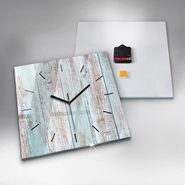 Reloj de pared cuadrado Madera al pastel