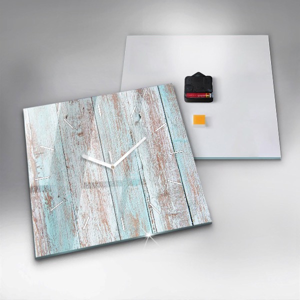 Reloj de pared cuadrado Madera al pastel
