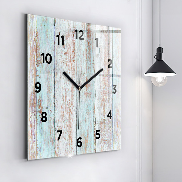 Reloj de pared cuadrado Madera al pastel