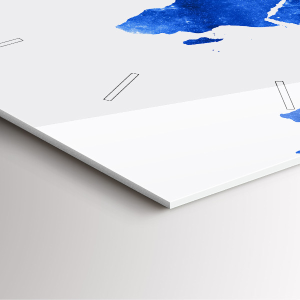 Reloj de pared cuadrado Mapamundi cósmico