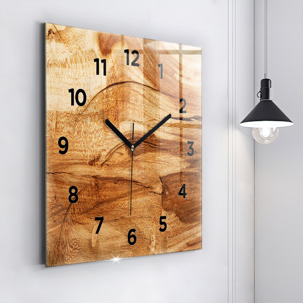 Reloj de pared cuadrado Textura de madera