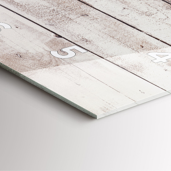 Reloj de pared cuadrado Tablas de madera clara