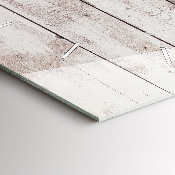 Reloj de pared cuadrado Tablas de madera clara