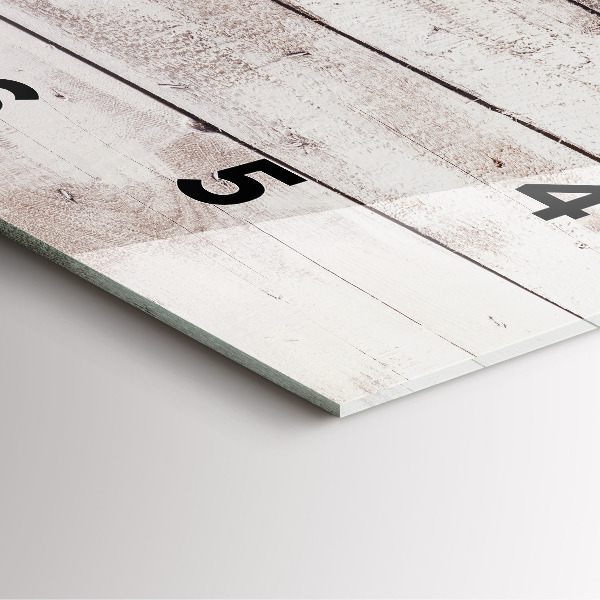 Reloj de pared cuadrado Tablas de madera clara