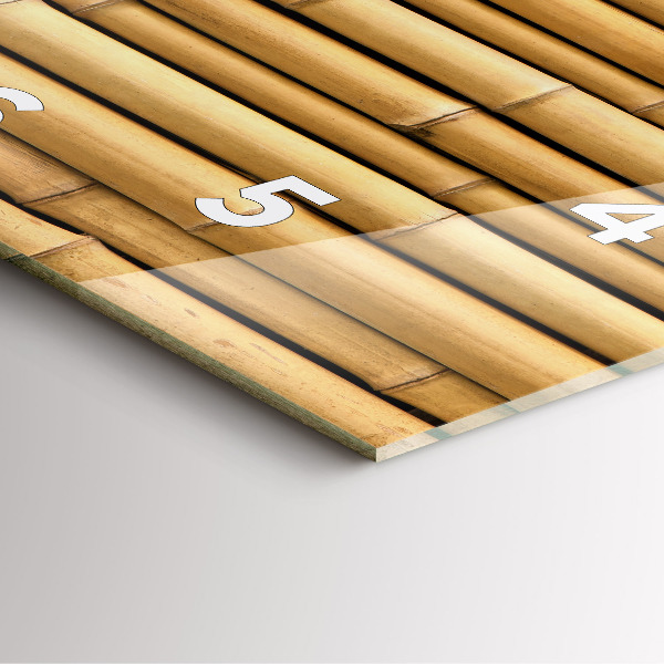 Reloj de pared cuadrado Palos de bambú