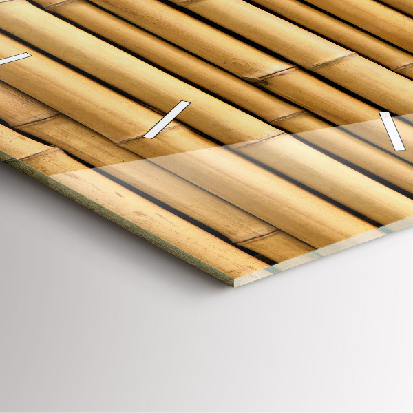 Reloj de pared cuadrado Palos de bambú