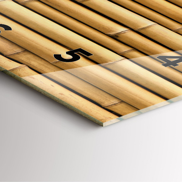 Reloj de pared cuadrado Palos de bambú