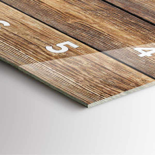 Reloj de pared cuadrado Tablas de madera