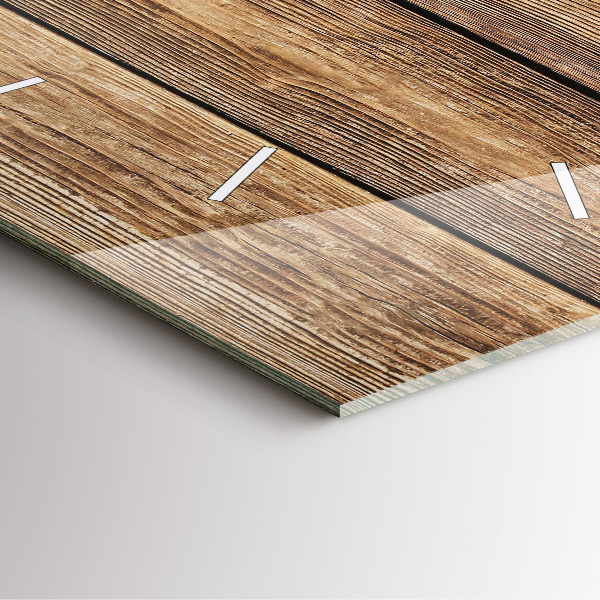 Reloj de pared cuadrado Tablas de madera