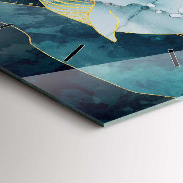 Reloj de pared cuadrado Ballena abstracta