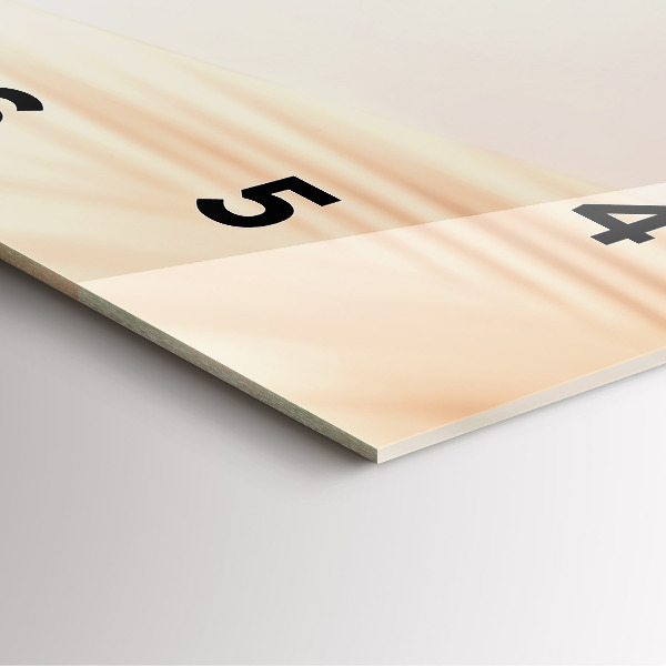 Reloj de pared cuadrado Abstracción en crema