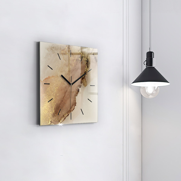 Reloj cuadrado Arte moderno beige
