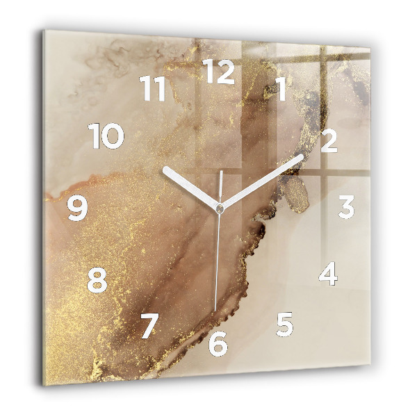 Reloj cuadrado Arte moderno beige