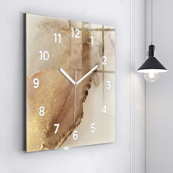 Reloj cuadrado Arte moderno beige