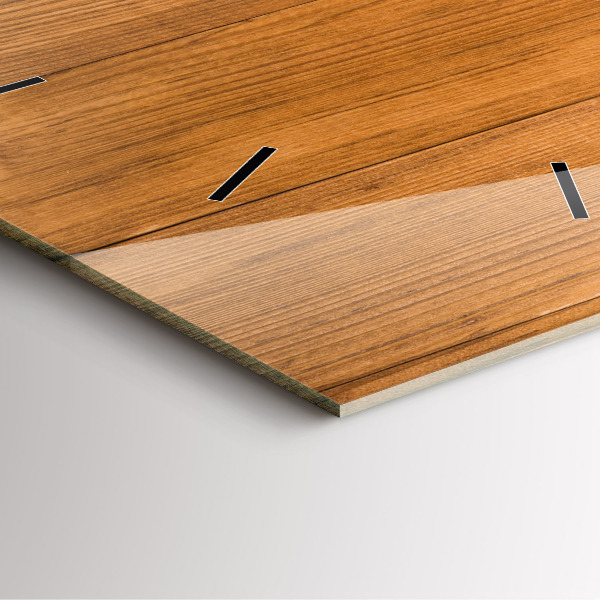 Reloj cuadrado Tablas de madera