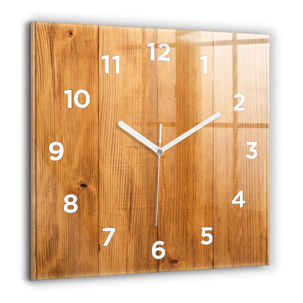 Reloj cuadrado Tablas de madera