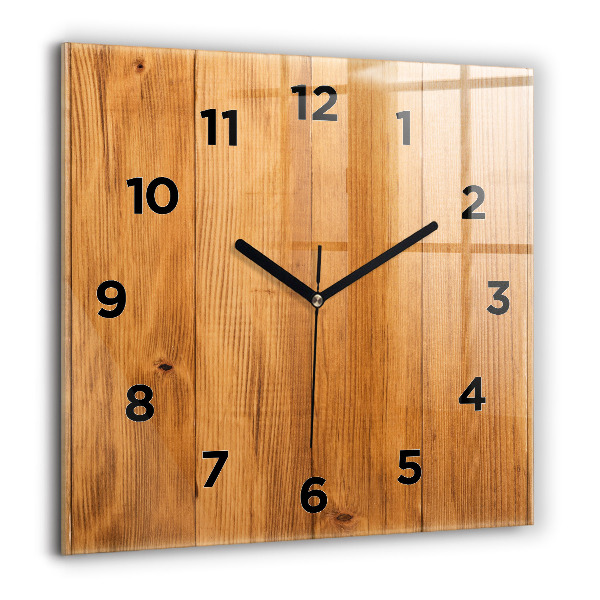 Reloj cuadrado Tablas de madera