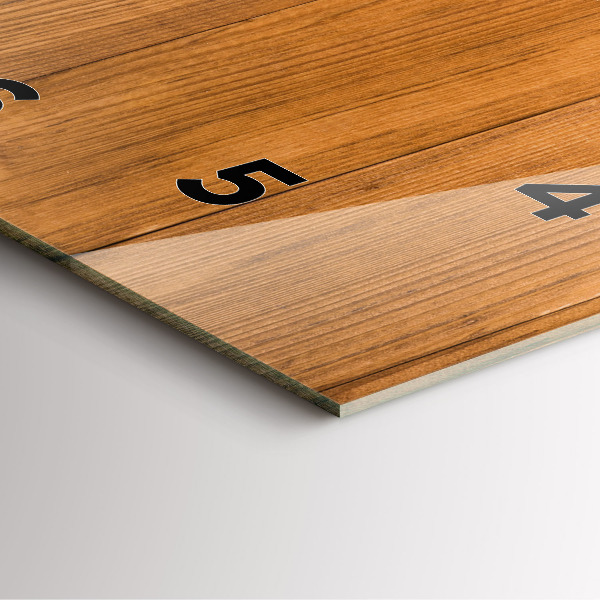 Reloj cuadrado Tablas de madera