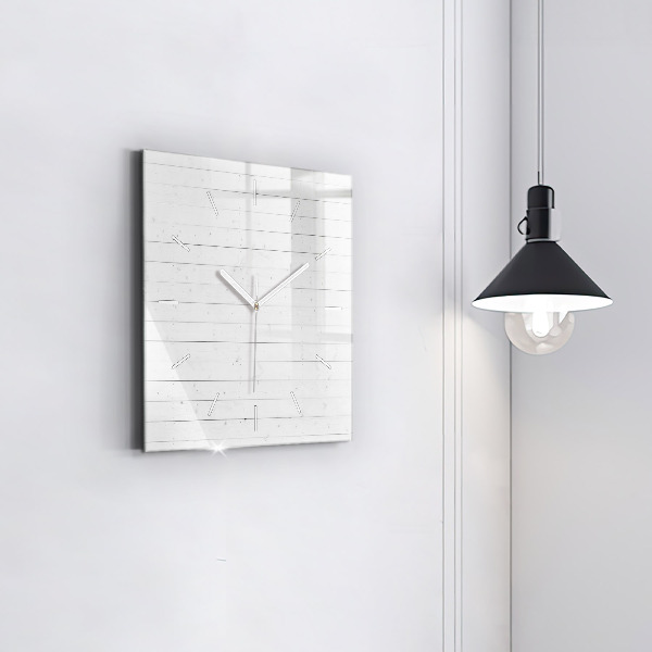 Reloj de pared cuadrado Patrón de paneles de madera