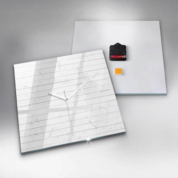 Reloj de pared cuadrado Patrón de paneles de madera