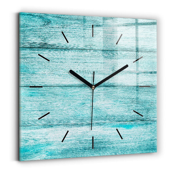 Reloj de pared cuadrado Madera vieja azul