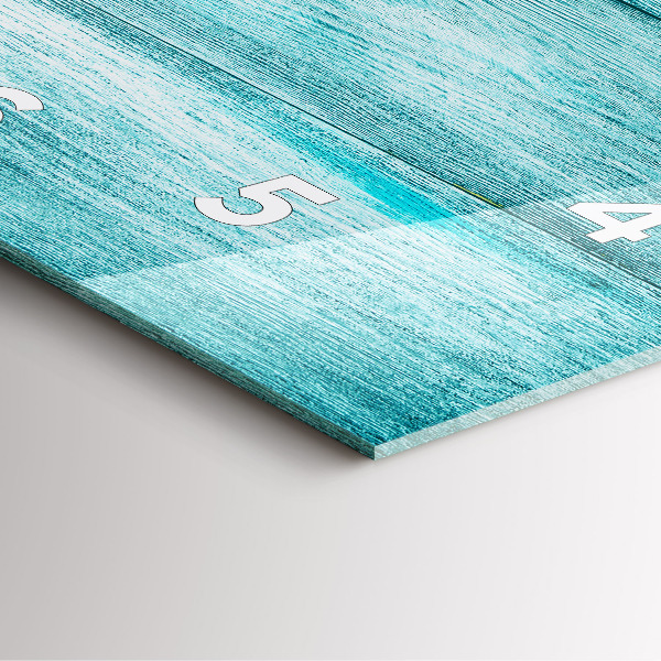 Reloj de pared cuadrado Madera vieja azul