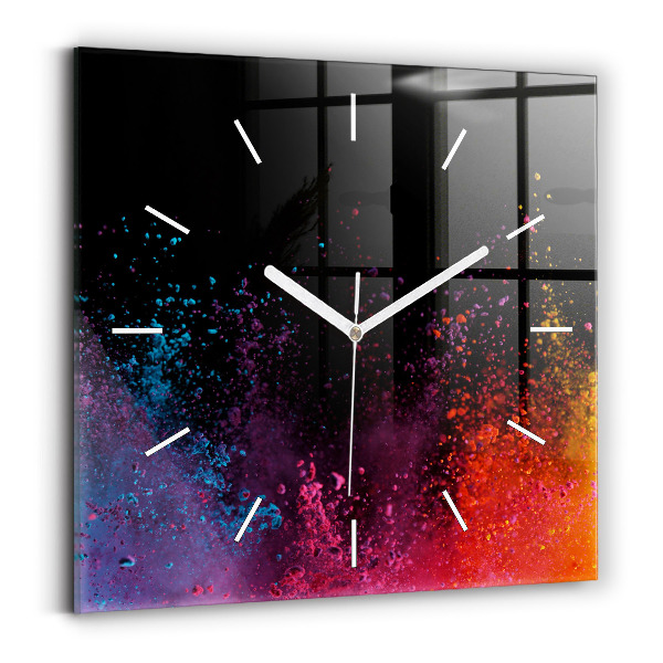 Reloj cuadrado Explosión de colores