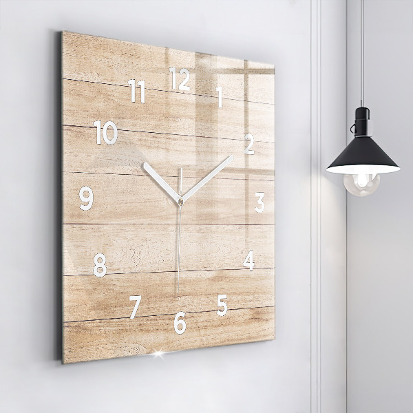 Reloj de pared cuadrado Textura de madera