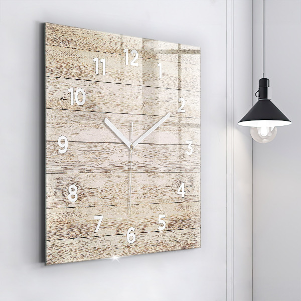 Reloj de pared cuadrado Paneles de madera