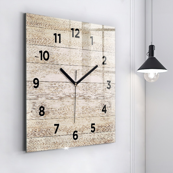 Reloj de pared cuadrado Paneles de madera