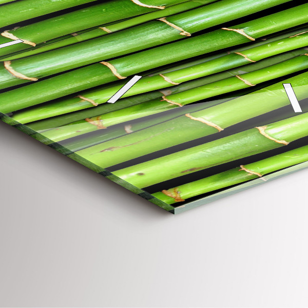 Reloj de pared cuadrado Bambú asiático