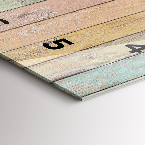 Reloj cuadrado Tablas de colores