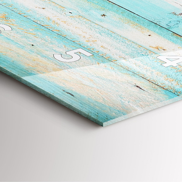 Reloj de pared cuadrado Tablas azules