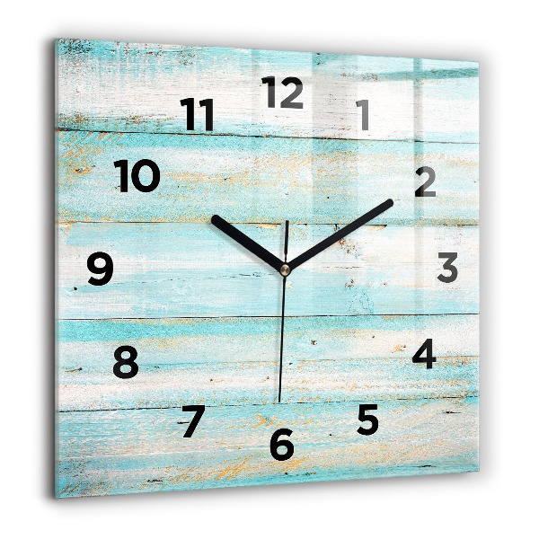Reloj de pared cuadrado Tablas azules