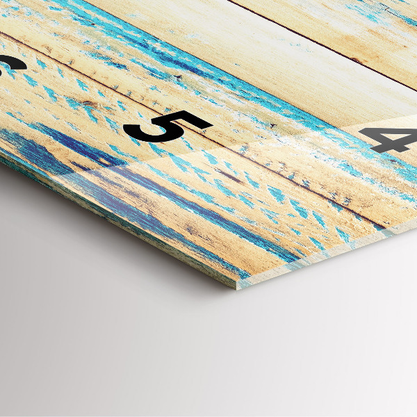 Reloj de pared cuadrado Madera rayada