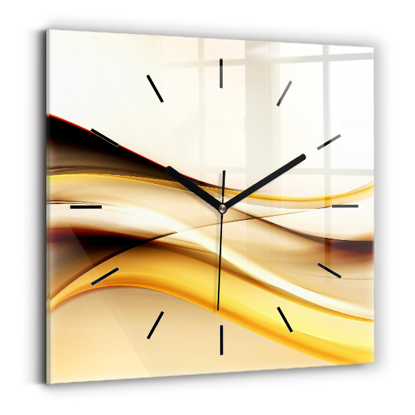 Reloj cuadrado Ola abstracta