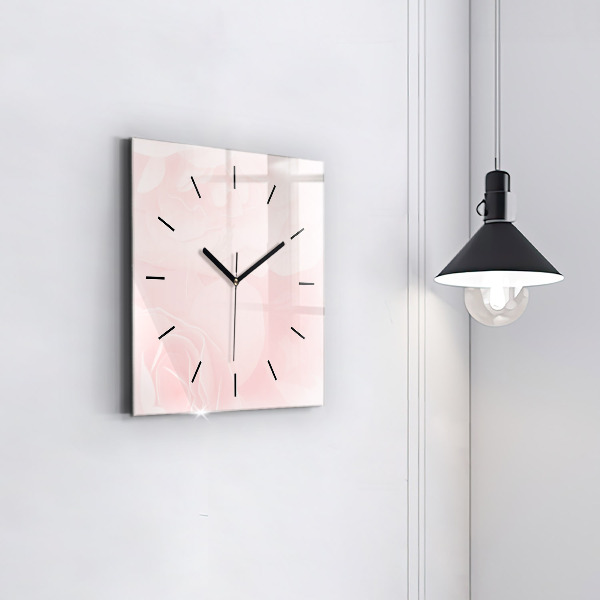 Reloj cuadrado Rosas en flor