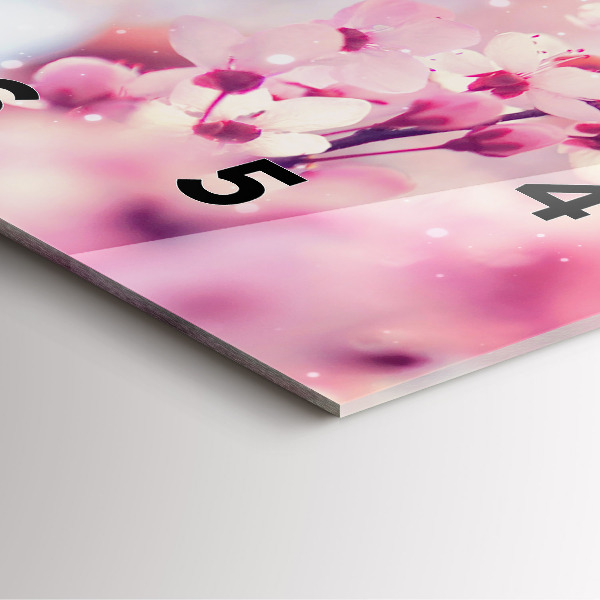 Reloj de pared cuadrado Flores de primavera