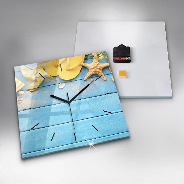 Reloj de pared cuadrado Accesorios de playa y tablas