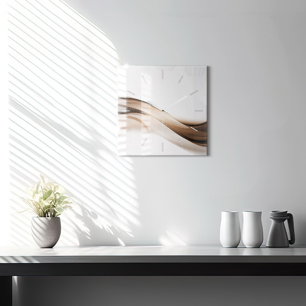 Reloj de pared cuadrado Línea abstracta