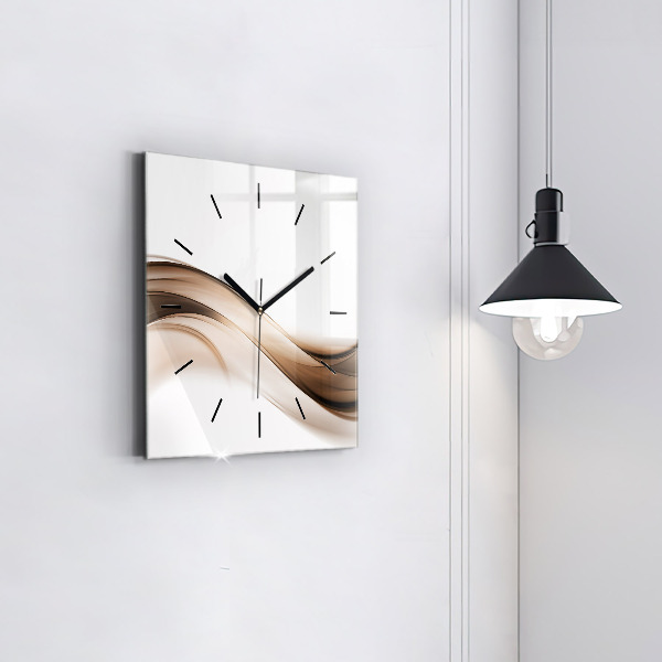 Reloj de pared cuadrado Línea abstracta