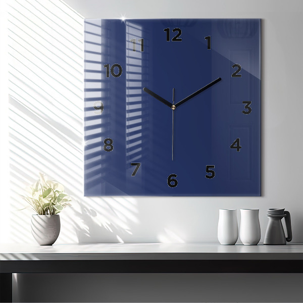 Reloj de pared cuadrado Azul marino