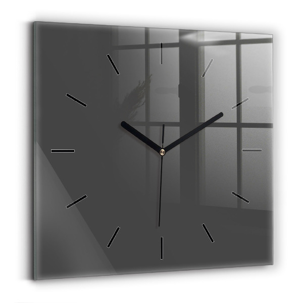 Reloj de pared cuadrado Color gris