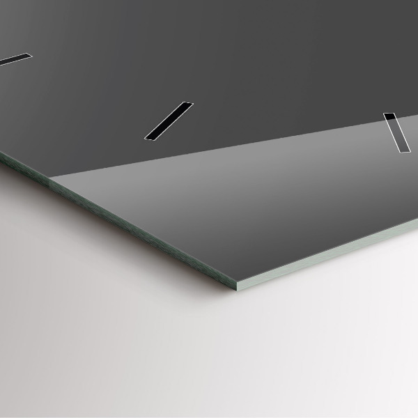 Reloj de pared cuadrado Color gris