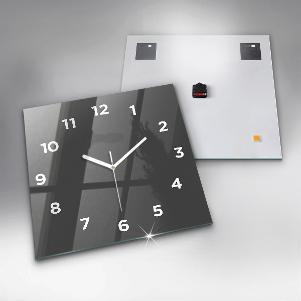 Reloj de pared cuadrado Color gris