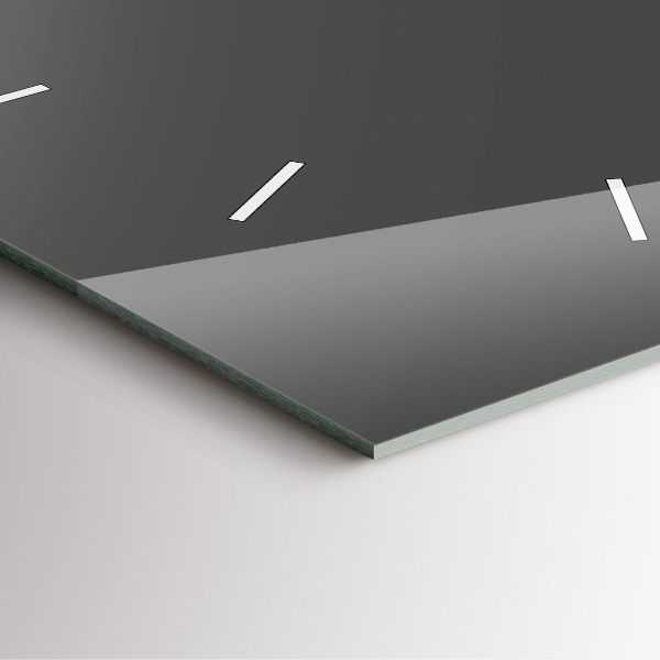 Reloj de pared cuadrado Color gris