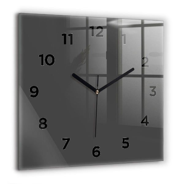 Reloj de pared cuadrado Color gris