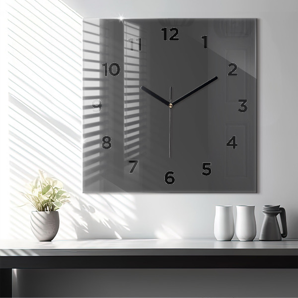 Reloj de pared cuadrado Color gris