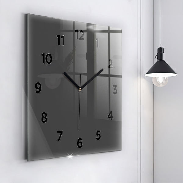 Reloj de pared cuadrado Color gris
