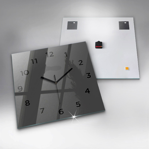 Reloj de pared cuadrado Color gris